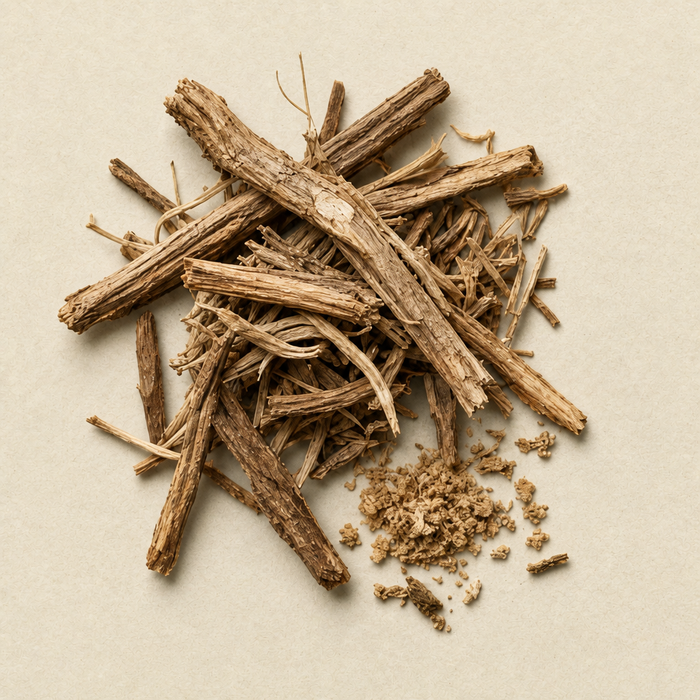 Stillingia root close-up